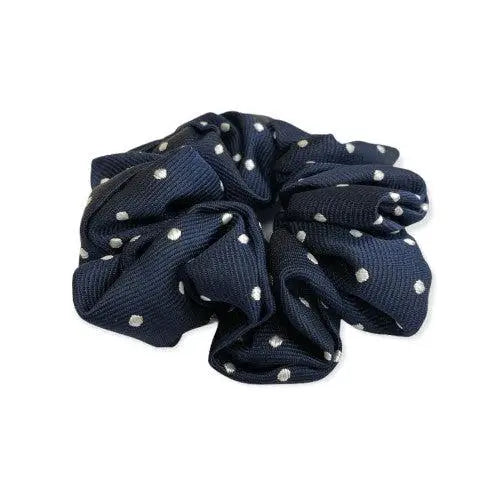 Equetech Hair Scrunchies Polka Dot New Navy / White Hair Scrunchies Barnstaple Equestrian Supplies