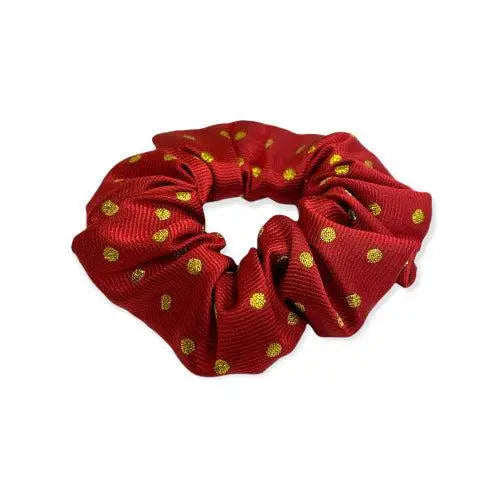 Equetech Hair Scrunchies Polka Dot New Red / Gold Hair Scrunchies Barnstaple Equestrian Supplies