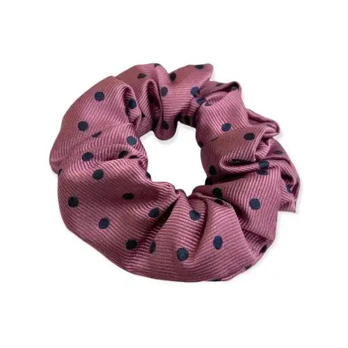 Equetech Hair Scrunchies Polka Dot New Rose / Navy Hair Scrunchies Barnstaple Equestrian Supplies