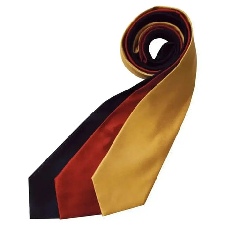 A sleek satin-finish gold red and black tie from equetech herringbone showing herringbone showing ties