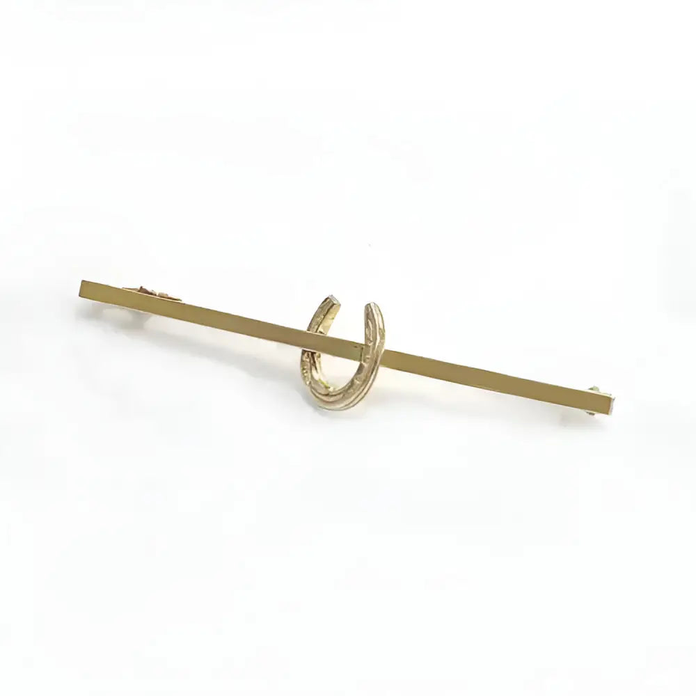 Equetech Horseshoe Stock Pin Gold Stock Pin Barnstaple Equestrian Supplies