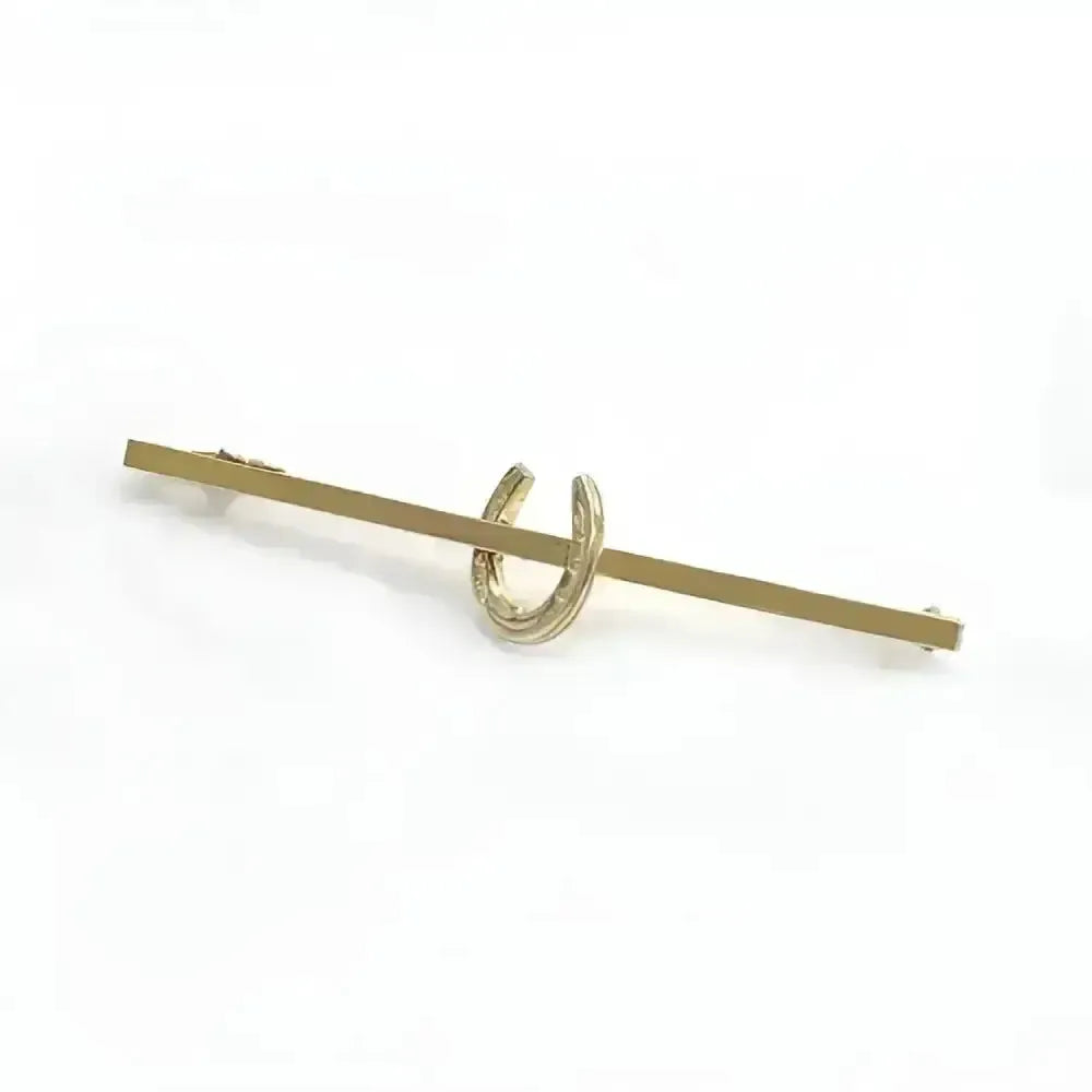 Equetech Horseshoe Stock Pin Gold Stock Pin