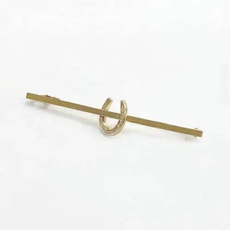 Equetech Horseshoe Stock Pin Gold Equetech Competition Accessories Barnstaple Equestrian Supplies