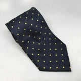 Equetech Junior Polka Dot Ties Navy /gold Riding Ties