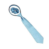 Equetech Junior Polka Dot Zipper Tie - Light Blue / Navy - Riding Ties