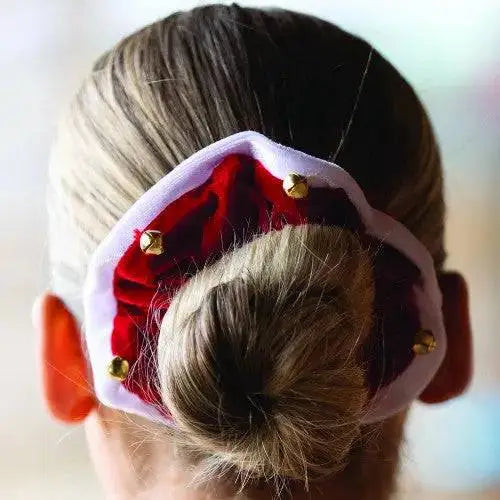 Equetech New Christmas Bells Hair Scrunchie Red Hair Scrunchies Barnstaple Equestrian Supplies