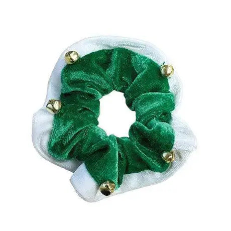 Equetech New Christmas Bells Hair Scrunchie Red Hair Scrunchies Barnstaple Equestrian Supplies