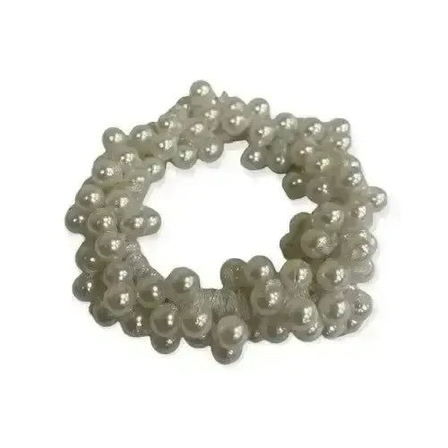 Equetech Pearl Beaded Scrunchie Ivory Hair Scrunchies