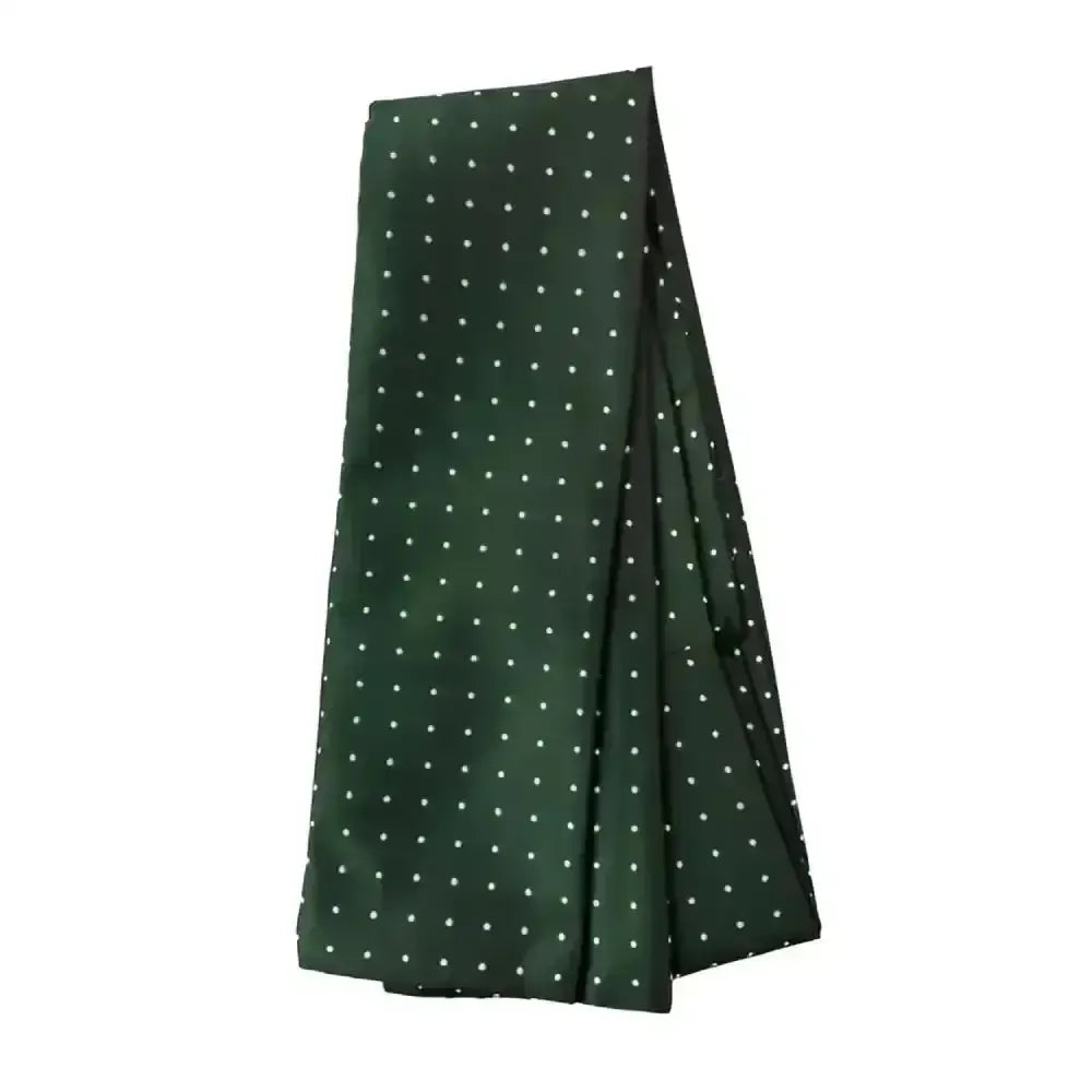 Equetech Pin Spot Riding Stock Green / White Self Tying Traditional Riding Stocks