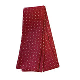 A rich burgundy silk equetech pin spot riding stock with a delicate white polka dot woven jacquard pattern