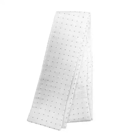 Equetech Pin Spot Riding Stock White / Silver Self Tying Traditional Riding Stocks