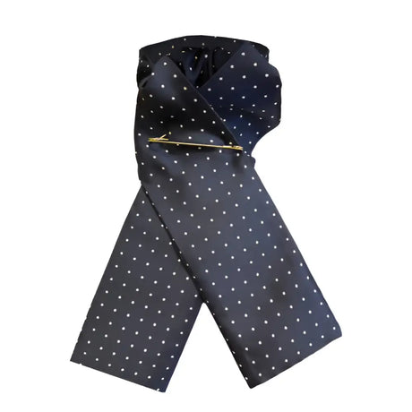 Equetech Ready-Tied Stocks Pin Spot Navy / White-Ready-Tied Stocks-Equetech-Barnstaple Equestrian Supplies Tack Shop