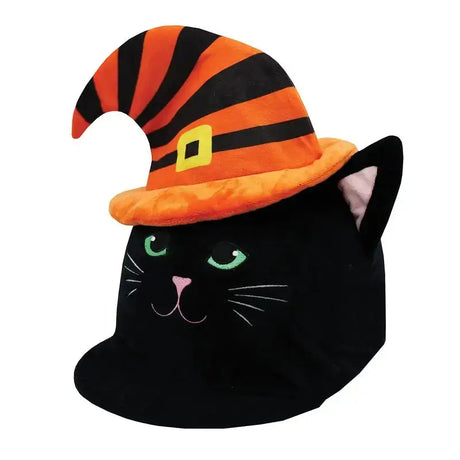 Equetech Salem Cat Hat Silk Black/Orange One size Novelty Riding Hat Covers