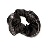 Equetech Satin Deluxe Crystal Hair Scrunchie Black Hair Scrunchies