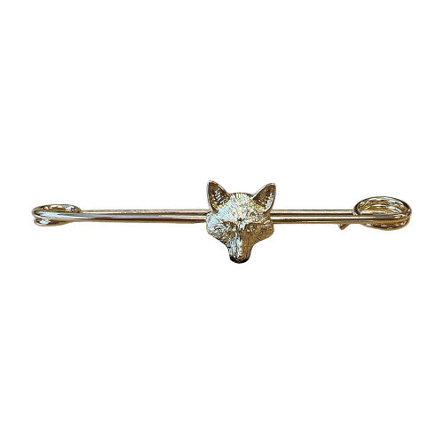 Equetech Traditional Foxhead Stock Pin-Gold-Equetech-Barnstaple Equestrian Supplies Tack Shop