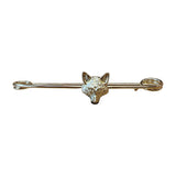 Equetech Traditional Foxhead Stock Pin-Gold-Equetech-Barnstaple Equestrian Supplies Tack Shop