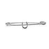 Equetech Traditional Horseshoe Stock Pin Silver Stock Pin