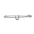 Silver equetech traditional horseshoe stock pin with sleek polished metallic finish and classic horseshoe shape