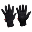 Equu-sential breton glove in black with siliconized palm grip and touchscreen fingers for equestrian use