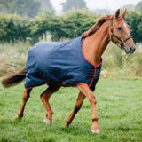 Equi-Sential Standard Neck Medium Weight Turnout Rug 200g Navy/Red 4'0" Turnout Rugs