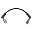 Black fabric equi-sential trailer tie safety harness lanyard with metal carabiner and snap hook for equestrian use
