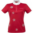 Equi Theme Etoiles Stars Ladies Competition Shirts Short Sleeved Red 36&Quot; Show Shirts