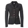 Black pepe jeans equi theme junior crystal equestrian jacket with silver buttons and trim for competition riding