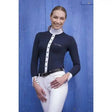 Equi Theme Silver Show Shirts Long Sleeved Navy Ladies Medium Show Shirts Barnstaple Equestrian Supplies