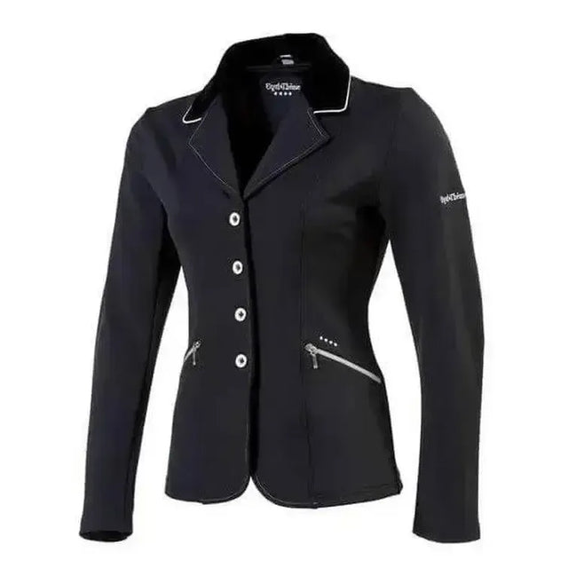 Equi Theme Softshell Show Jackets Adults Black with White 40 EURO LADIES Show Jackets