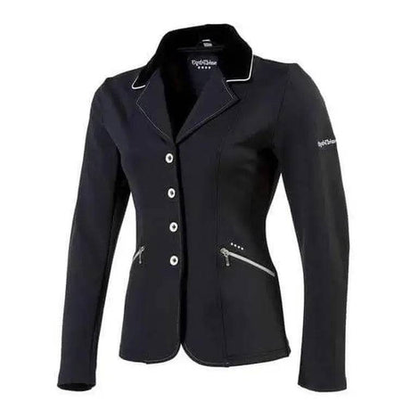 Equi Theme Softshell Show Jackets Adults Black with White 40 Euro Ladies Equi-Theme Show Jackets Barnstaple Equestrian Supplies