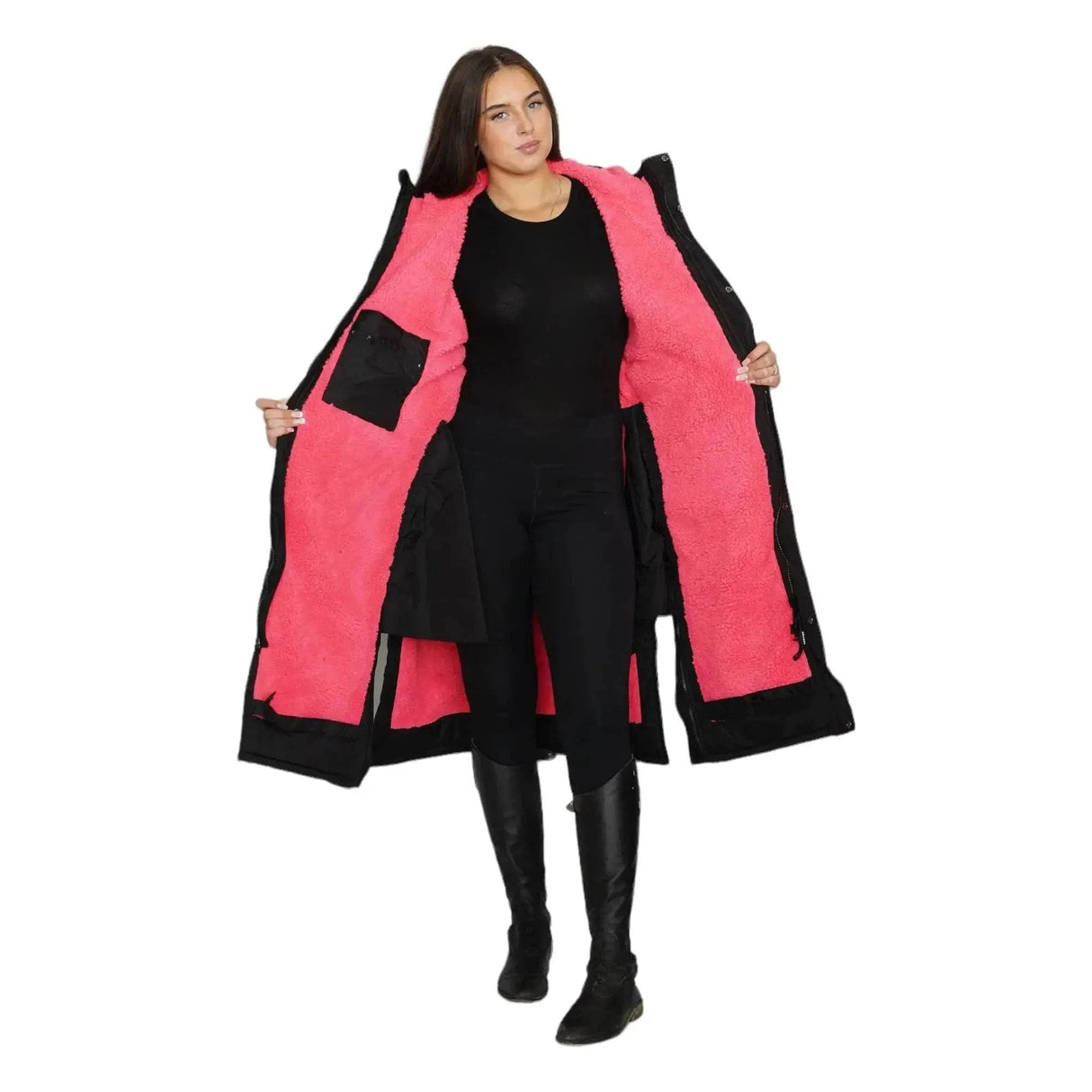 Equidry All Rounder Evolution Black And Coral  Outdoor Coats & Jackets -  Barnstaple Equestrian Supplies