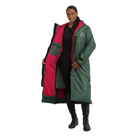 Equidry All Rounder Evolution Black Forest Green and Peacock Pink  Outdoor Coats & Jackets -  Barnstaple Equestrian Supplies