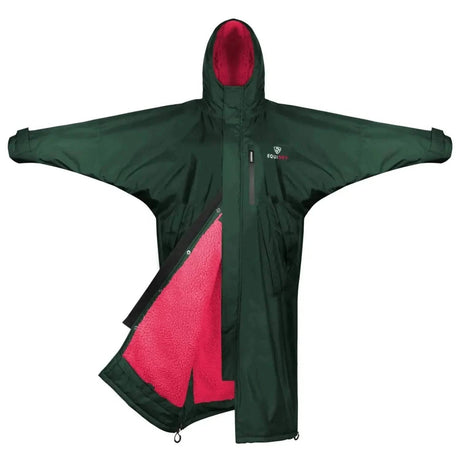 Equidry All Rounder Evolution Black Forest Green and Peacock Pink Large Outdoor Coats & Jackets -  Barnstaple Equestrian Supplies