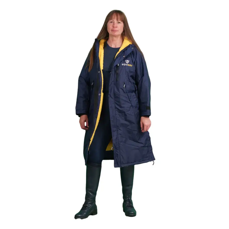 Equidry All Rounder Evolution Navy And Yellow - Outdoor Coats & Jackets