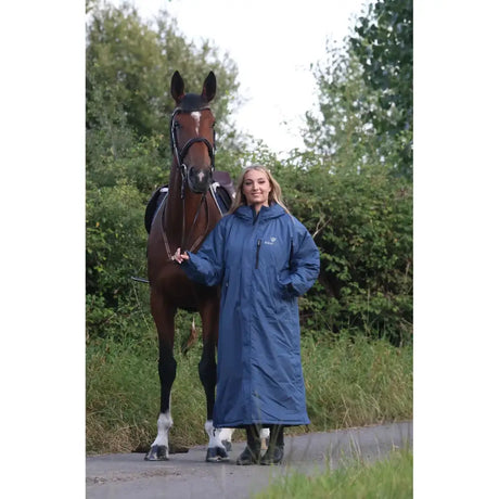 Equidry All Rounder Evolution Steel Blue And Charcoal - Outdoor Coats & Jackets