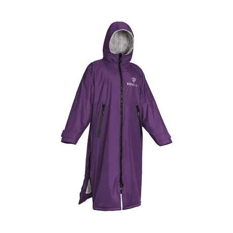 Equidry All Rounder Waterproof  Equestrian Coats Purple / Grey Fleece Hood  - Barnstaple Equestrian Supplies