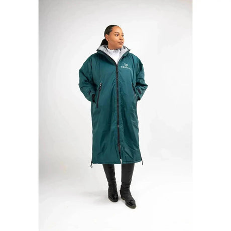 Equidry All Rounder Waterproof Over Coat Teal / Grey Outdoor Coats & Jackets Age 3 - 5 Barnstaple Equestrian Supplies