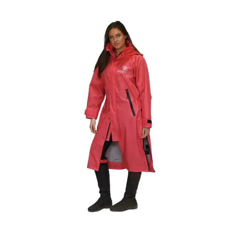 Equidry EQUIMAC Waterproof Riding Jacket Coral / Grey Outdoor Coats & Jackets Age 3 - 5 Barnstaple Equestrian Supplies
