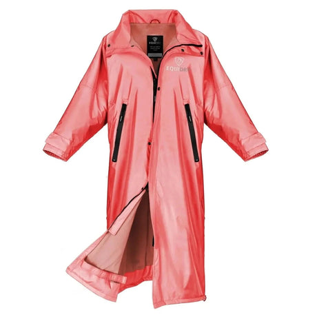 Equidry EQUIMAC Waterproof Riding Jacket Coral / Grey  Outdoor Coats & Jackets -  Barnstaple Equestrian Supplies