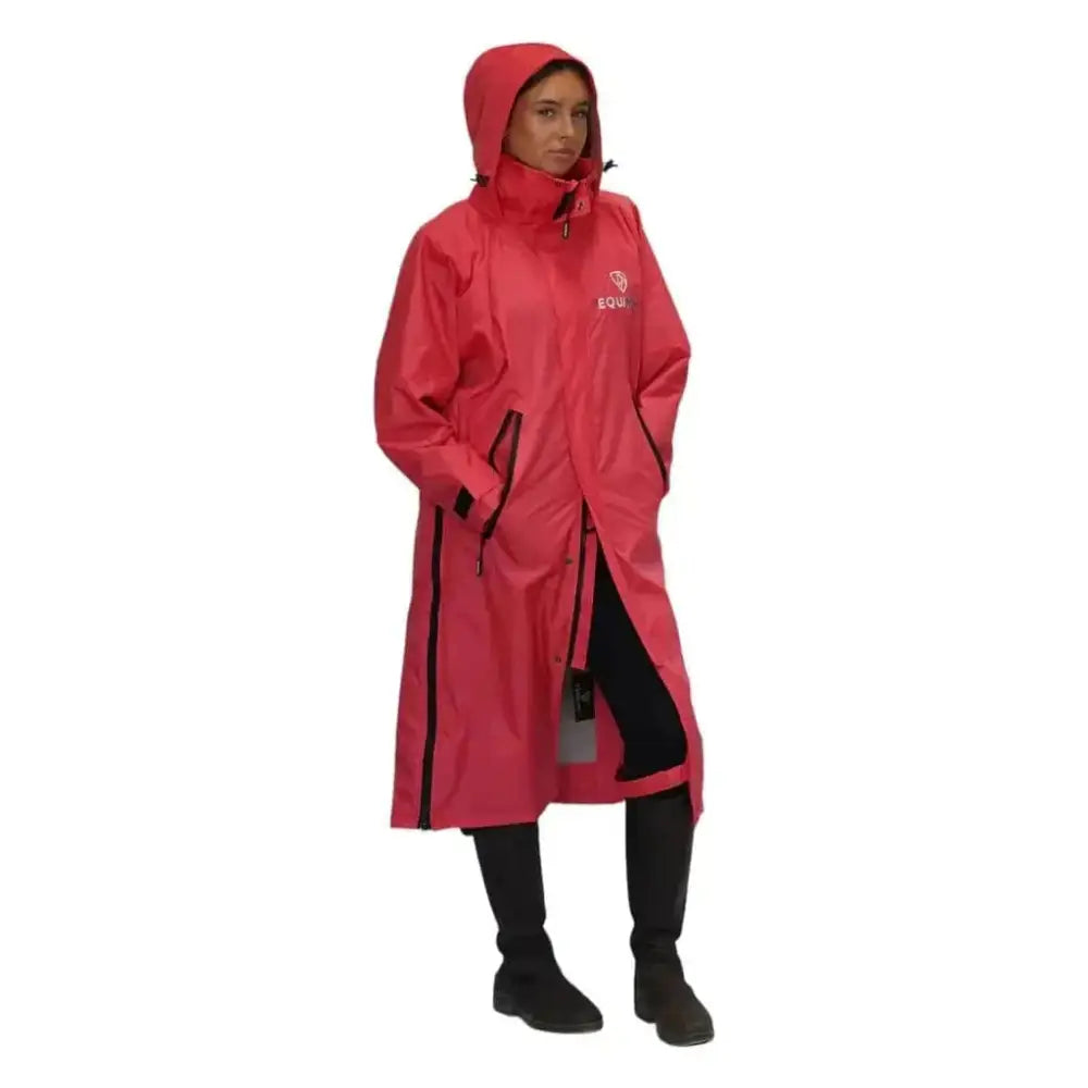 Equidry EQUIMAC Waterproof Riding Jacket Coral / Grey Xxs Outdoor Coats & Jackets