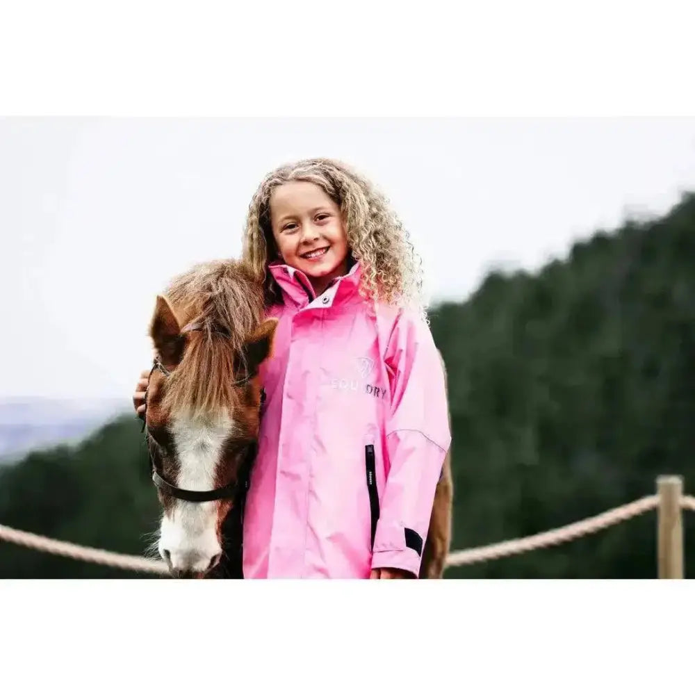 Equidry EQUIMAC Waterproof Riding Jacket Penelope Pink / Pink Age 3 - 5 Outdoor Coats & Jackets