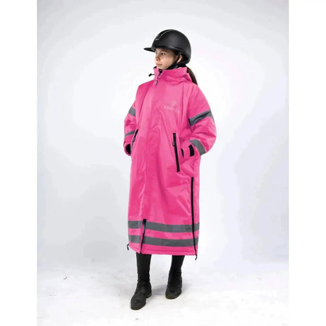 Equidry Pro Ride Hi Vis Waterproof Riding Coat Pink Outdoor Coats & Jackets Age 6 - 8 Barnstaple Equestrian Supplies