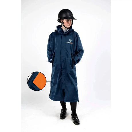 Equidry Pro Ride Lite Navy / Orange Jacket With Thin Fleece Lining Outdoor Coats & Jackets Age 9 - 12 Barnstaple Equestrian Supplies