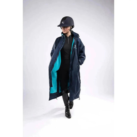Equidry Pro Ride Lite Navy / Peacock Blue Jacket With Thin Fleece Lining Outdoor Coats & Jackets Age 9 - 12 Barnstaple Equestrian Supplies