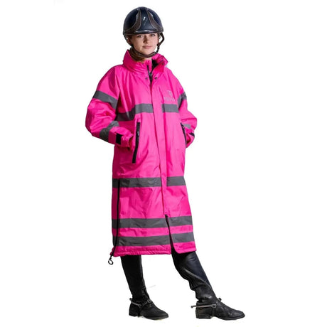 Equidry Pro Ride Lite Pink Hi Vis Waterproof Riding Over Coats Outdoor Coats & Jackets Age 3 - 5 Barnstaple Equestrian Supplies