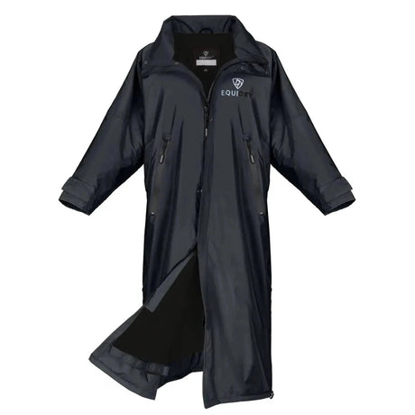 Equidry Pro Ride Lite Waterproof Riding Coat Black Large Outdoor Coats & Jackets -  Barnstaple Equestrian Supplies
