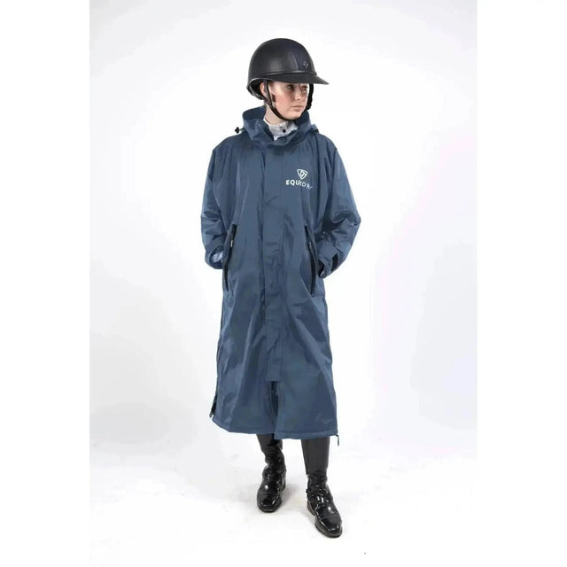 Equidry Pro Ride Lite Waterproof Riding Coat Steel Blue Outdoor Coats & Jackets Age 3 - 5 Barnstaple Equestrian Supplies