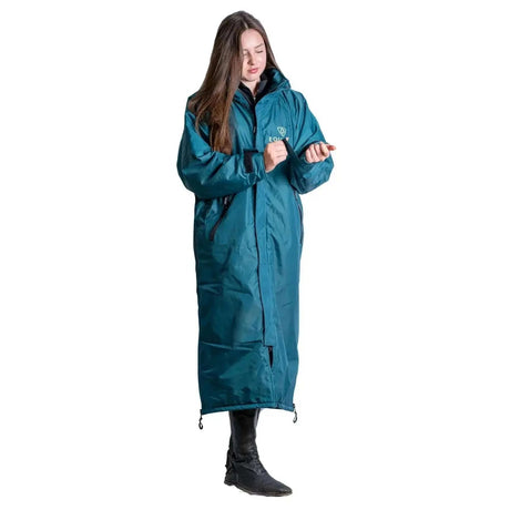 Equidry PRO RIDE Lite Waterproof Riding Over Coats Teal Outdoor Coats & Jackets XS Barnstaple Equestrian Supplies