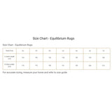 Equilibrium field relief grey relief fly rug size chart showing horse rug measurements from 5’6 to 70 inches