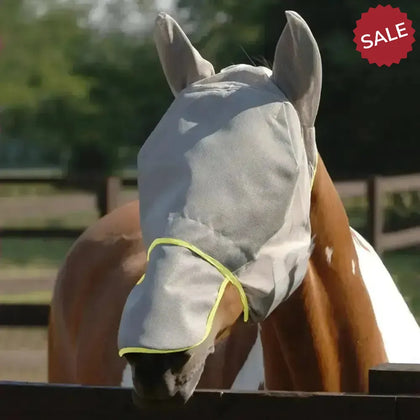 Equilibrium FIELD RELIEF Maxi Fly Masks X Small Grey / Yellow Binding Fly Masks